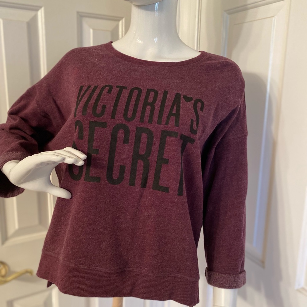 Victoria's Secret Maroon Crew Neck Sweatshirt  sz. Small